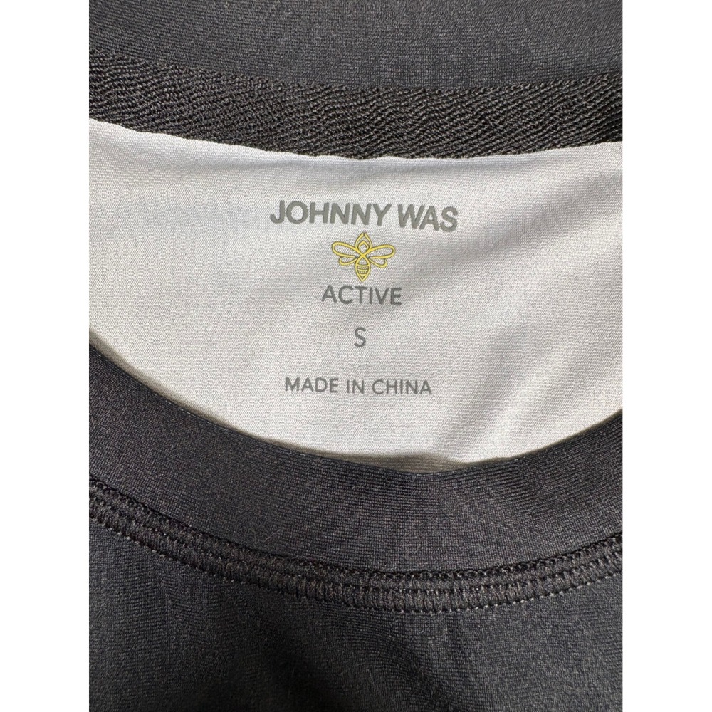 Johnny Was Active Celestin Step Hem Tee Black Zodiac Celestial Long Sleeve S NEW - Picture 7 of 14